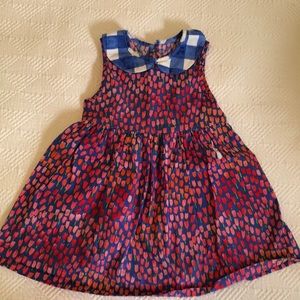 Petit Peony tulip bunny collared dress, 3Y